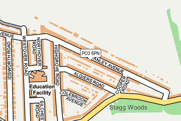 PO3 6PN map - OS OpenMap – Local (Ordnance Survey) PO3 6PN map - OS OpenMap – Local (Ordnance Survey)
