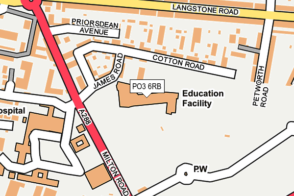 PO3 6RB map - OS OpenMap – Local (Ordnance Survey) PO3 6RB map - OS OpenMap – Local (Ordnance Survey)