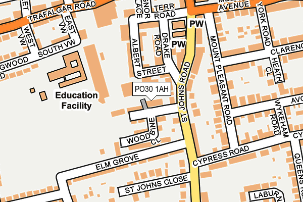 PO30 1AH map - OS OpenMap – Local (Ordnance Survey) PO30 1AH map - OS OpenMap – Local (Ordnance Survey)