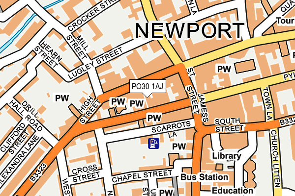PO30 1AJ map - OS OpenMap – Local (Ordnance Survey) PO30 1AJ map - OS OpenMap – Local (Ordnance Survey)