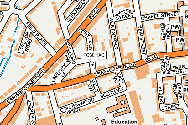 PO30 1AQ map - OS OpenMap – Local (Ordnance Survey) PO30 1AQ map - OS OpenMap – Local (Ordnance Survey)