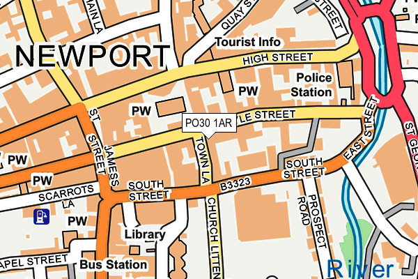PO30 1AR map - OS OpenMap – Local (Ordnance Survey) PO30 1AR map - OS OpenMap – Local (Ordnance Survey)