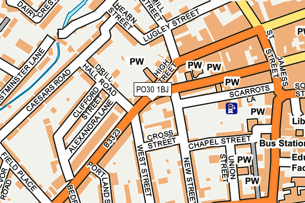 PO30 1BJ map - OS OpenMap – Local (Ordnance Survey) PO30 1BJ map - OS OpenMap – Local (Ordnance Survey)