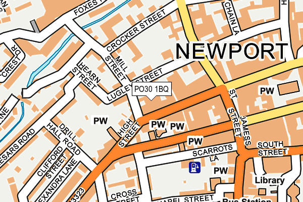 PO30 1BQ map - OS OpenMap – Local (Ordnance Survey)
