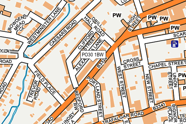 PO30 1BW map - OS OpenMap – Local (Ordnance Survey) PO30 1BW map - OS OpenMap – Local (Ordnance Survey)