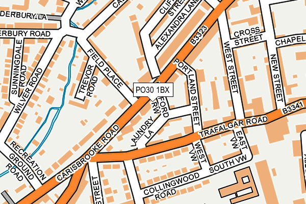 PO30 1BX map - OS OpenMap – Local (Ordnance Survey) PO30 1BX map - OS OpenMap – Local (Ordnance Survey)