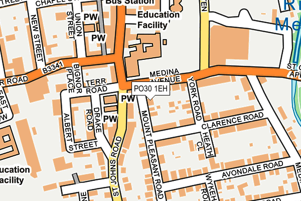 PO30 1EH map - OS OpenMap – Local (Ordnance Survey) PO30 1EH map - OS OpenMap – Local (Ordnance Survey)