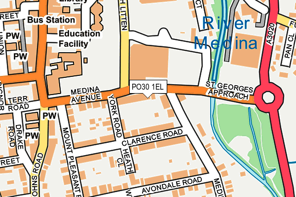 PO30 1EL map - OS OpenMap – Local (Ordnance Survey) PO30 1EL map - OS OpenMap – Local (Ordnance Survey)