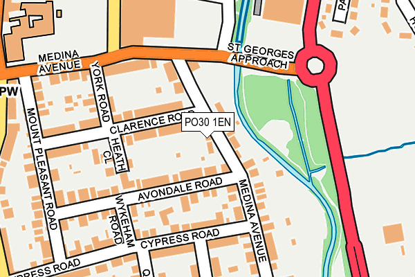 PO30 1EN map - OS OpenMap – Local (Ordnance Survey) PO30 1EN map - OS OpenMap – Local (Ordnance Survey)
