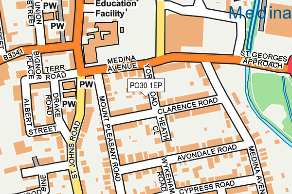 PO30 1EP map - OS OpenMap – Local (Ordnance Survey) PO30 1EP map - OS OpenMap – Local (Ordnance Survey)