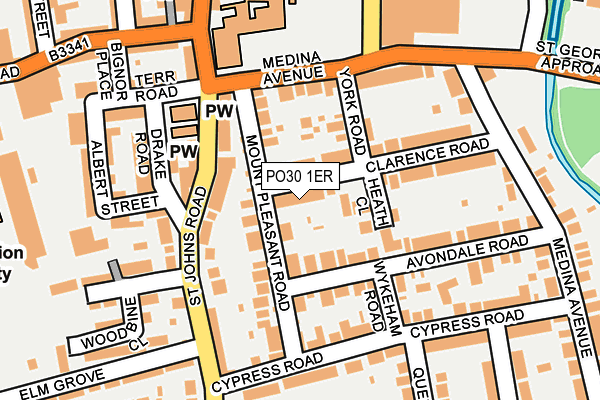PO30 1ER map - OS OpenMap – Local (Ordnance Survey) PO30 1ER map - OS OpenMap – Local (Ordnance Survey)