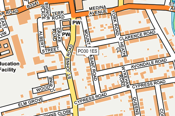 PO30 1ES map - OS OpenMap – Local (Ordnance Survey) PO30 1ES map - OS OpenMap – Local (Ordnance Survey)