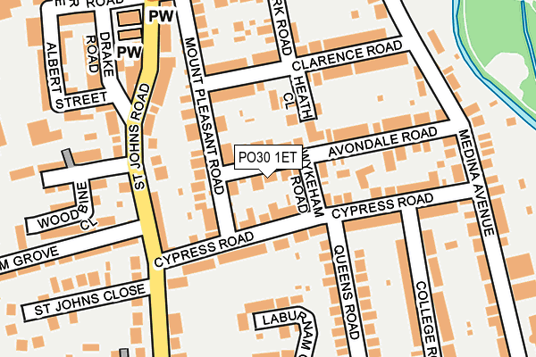 PO30 1ET map - OS OpenMap – Local (Ordnance Survey) PO30 1ET map - OS OpenMap – Local (Ordnance Survey)