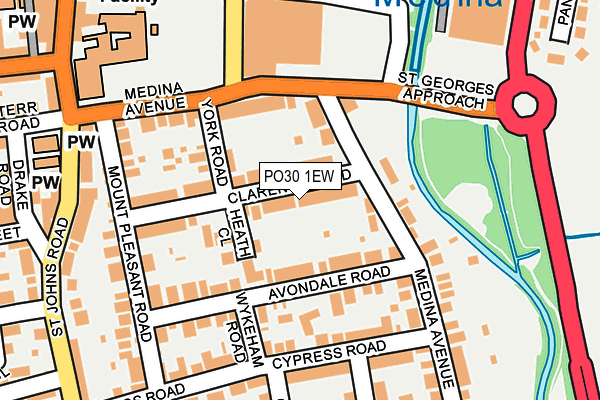 PO30 1EW map - OS OpenMap – Local (Ordnance Survey) PO30 1EW map - OS OpenMap – Local (Ordnance Survey)