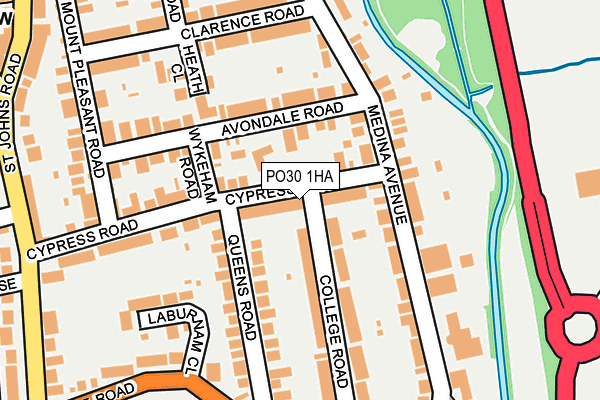 PO30 1HA map - OS OpenMap – Local (Ordnance Survey) PO30 1HA map - OS OpenMap – Local (Ordnance Survey)