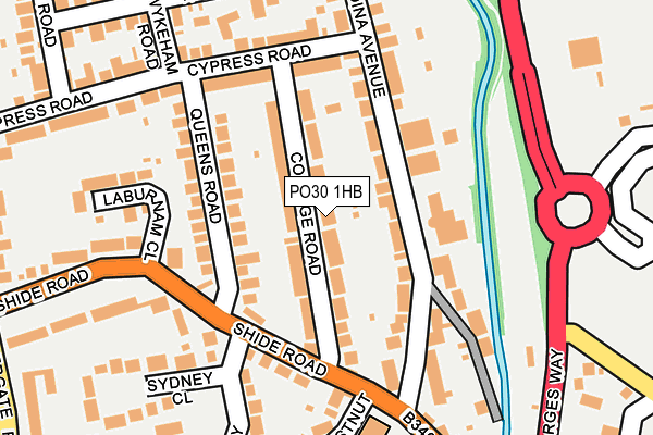 PO30 1HB map - OS OpenMap – Local (Ordnance Survey) PO30 1HB map - OS OpenMap – Local (Ordnance Survey)