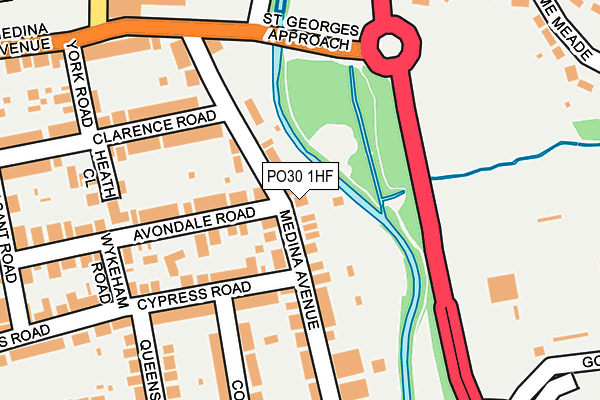 PO30 1HF map - OS OpenMap – Local (Ordnance Survey) PO30 1HF map - OS OpenMap – Local (Ordnance Survey)