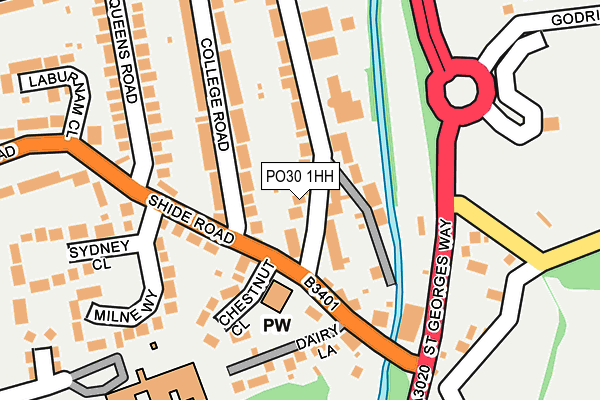 PO30 1HH map - OS OpenMap – Local (Ordnance Survey) PO30 1HH map - OS OpenMap – Local (Ordnance Survey)