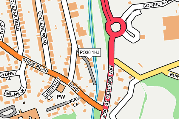 PO30 1HJ map - OS OpenMap – Local (Ordnance Survey) PO30 1HJ map - OS OpenMap – Local (Ordnance Survey)