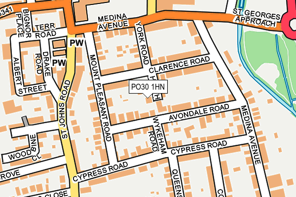PO30 1HN map - OS OpenMap – Local (Ordnance Survey) PO30 1HN map - OS OpenMap – Local (Ordnance Survey)