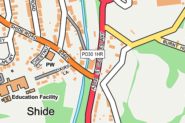 PO30 1HR map - OS OpenMap – Local (Ordnance Survey) PO30 1HR map - OS OpenMap – Local (Ordnance Survey)