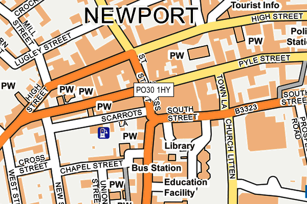 PO30 1HY map - OS OpenMap – Local (Ordnance Survey) PO30 1HY map - OS OpenMap – Local (Ordnance Survey)