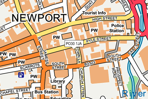PO30 1JA map - OS OpenMap – Local (Ordnance Survey) PO30 1JA map - OS OpenMap – Local (Ordnance Survey)