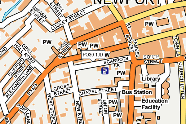 PO30 1JD map - OS OpenMap – Local (Ordnance Survey) PO30 1JD map - OS OpenMap – Local (Ordnance Survey)