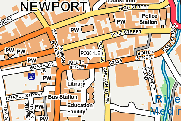 PO30 1JE map - OS OpenMap – Local (Ordnance Survey) PO30 1JE map - OS OpenMap – Local (Ordnance Survey)