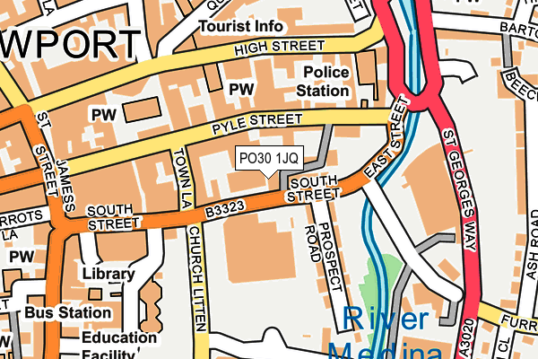 PO30 1JQ map - OS OpenMap – Local (Ordnance Survey)