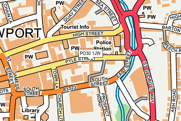 PO30 1JW map - OS OpenMap – Local (Ordnance Survey) PO30 1JW map - OS OpenMap – Local (Ordnance Survey)