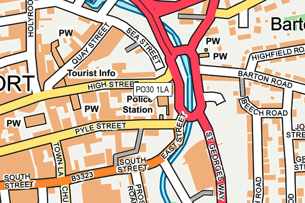 PO30 1LA map - OS OpenMap – Local (Ordnance Survey) PO30 1LA map - OS OpenMap – Local (Ordnance Survey)