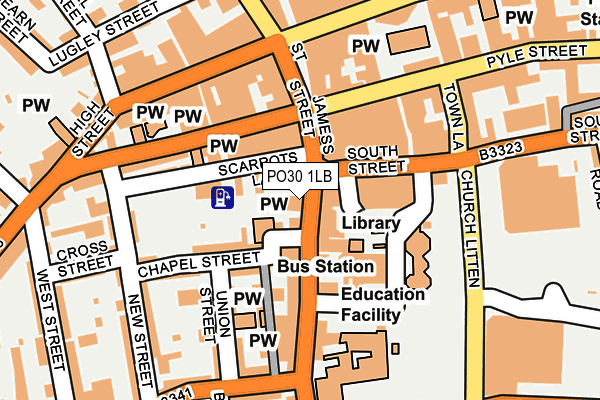 PO30 1LB map - OS OpenMap – Local (Ordnance Survey) PO30 1LB map - OS OpenMap – Local (Ordnance Survey)
