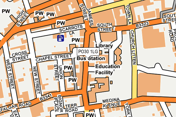 PO30 1LG map - OS OpenMap – Local (Ordnance Survey) PO30 1LG map - OS OpenMap – Local (Ordnance Survey)