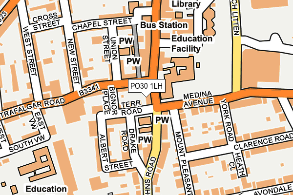 PO30 1LH map - OS OpenMap – Local (Ordnance Survey) PO30 1LH map - OS OpenMap – Local (Ordnance Survey)