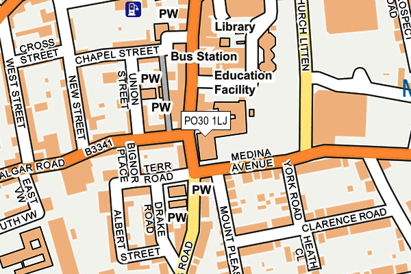 PO30 1LJ map - OS OpenMap – Local (Ordnance Survey) PO30 1LJ map - OS OpenMap – Local (Ordnance Survey)