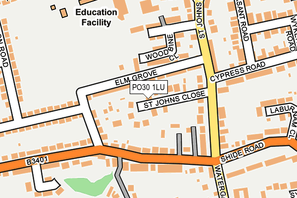 PO30 1LU map - OS OpenMap – Local (Ordnance Survey) PO30 1LU map - OS OpenMap – Local (Ordnance Survey)