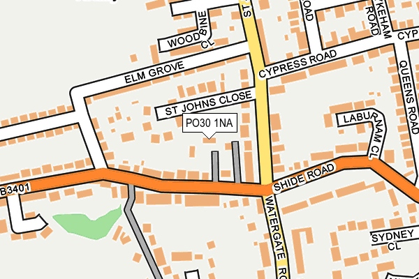 PO30 1NA map - OS OpenMap – Local (Ordnance Survey) PO30 1NA map - OS OpenMap – Local (Ordnance Survey)