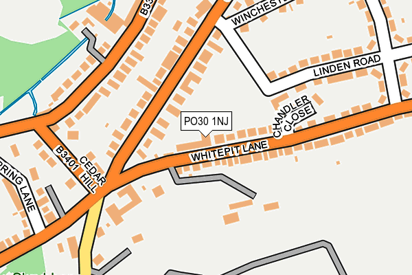 PO30 1NJ map - OS OpenMap – Local (Ordnance Survey) PO30 1NJ map - OS OpenMap – Local (Ordnance Survey)