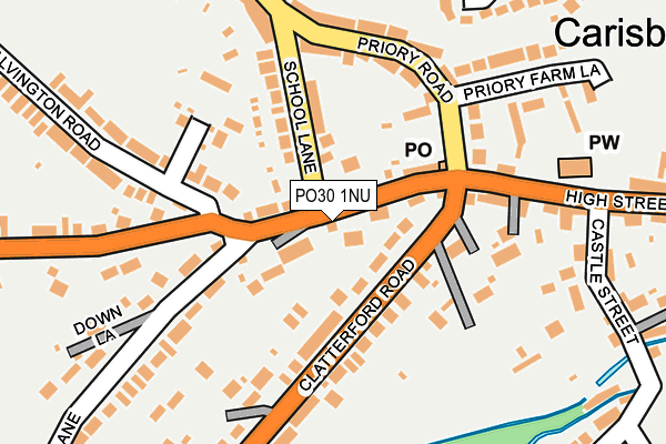 PO30 1NU map - OS OpenMap – Local (Ordnance Survey) PO30 1NU map - OS OpenMap – Local (Ordnance Survey)