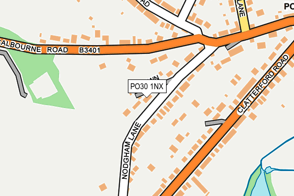 PO30 1NX map - OS OpenMap – Local (Ordnance Survey) PO30 1NX map - OS OpenMap – Local (Ordnance Survey)