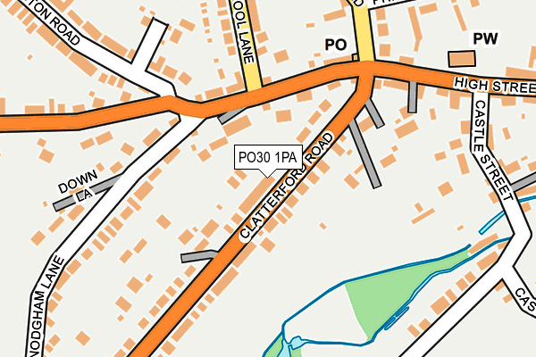 PO30 1PA map - OS OpenMap – Local (Ordnance Survey) PO30 1PA map - OS OpenMap – Local (Ordnance Survey)