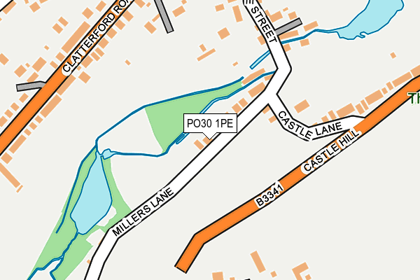PO30 1PE map - OS OpenMap – Local (Ordnance Survey) PO30 1PE map - OS OpenMap – Local (Ordnance Survey)