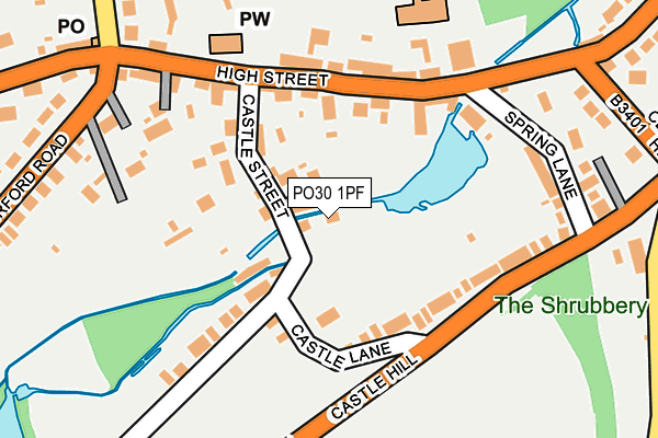 PO30 1PF map - OS OpenMap – Local (Ordnance Survey) PO30 1PF map - OS OpenMap – Local (Ordnance Survey)
