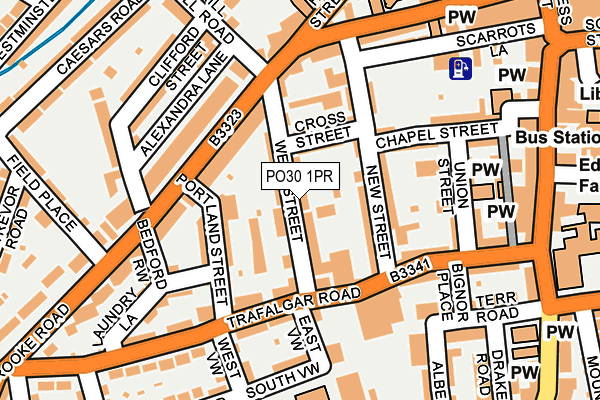 PO30 1PR map - OS OpenMap – Local (Ordnance Survey) PO30 1PR map - OS OpenMap – Local (Ordnance Survey)