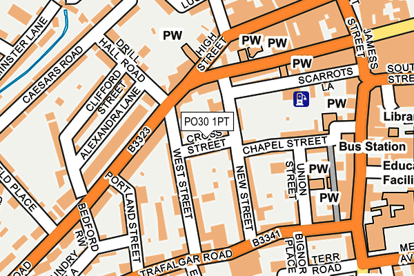 PO30 1PT map - OS OpenMap – Local (Ordnance Survey) PO30 1PT map - OS OpenMap – Local (Ordnance Survey)