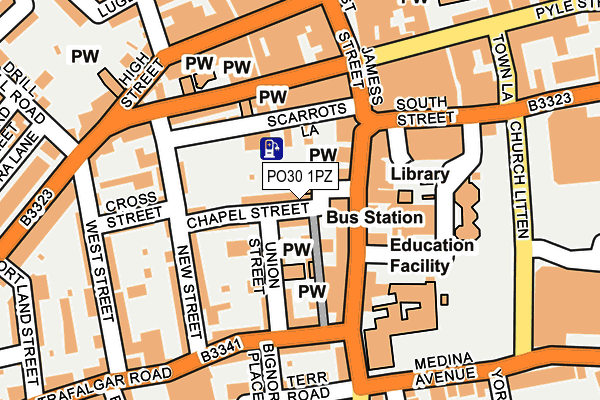 PO30 1PZ map - OS OpenMap – Local (Ordnance Survey) PO30 1PZ map - OS OpenMap – Local (Ordnance Survey)