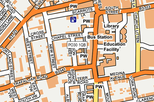PO30 1QB map - OS OpenMap – Local (Ordnance Survey) PO30 1QB map - OS OpenMap – Local (Ordnance Survey)