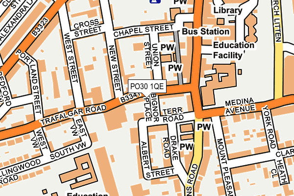 PO30 1QE map - OS OpenMap – Local (Ordnance Survey) PO30 1QE map - OS OpenMap – Local (Ordnance Survey)