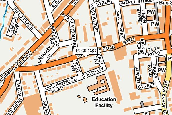 PO30 1QG map - OS OpenMap – Local (Ordnance Survey)